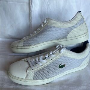 Lacoste White Sneakers Low-Top Breathable Design